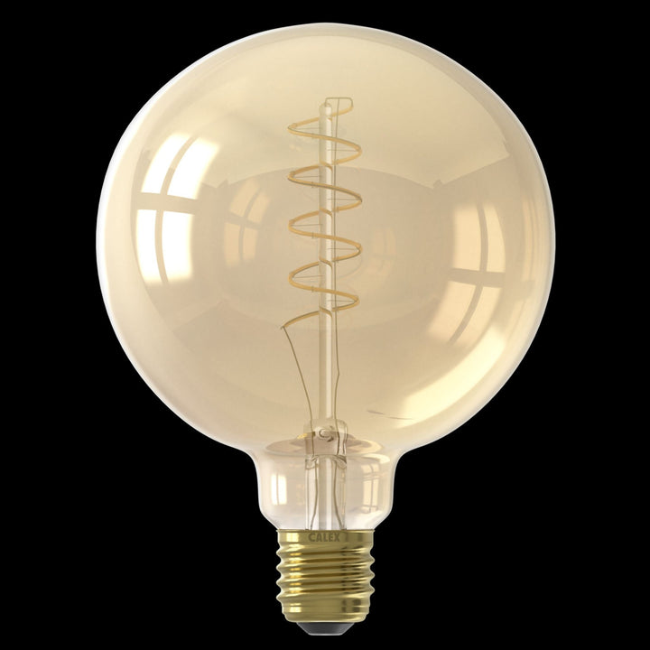 Calex LED Flex Filament Globe Lamp G125, Gold, E27, Dimmable