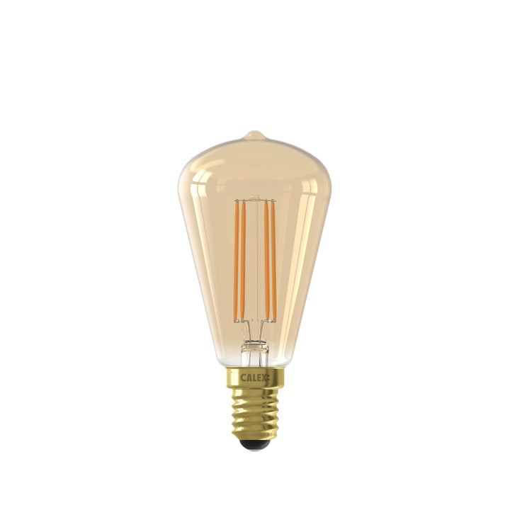 Calex LED Warm Filament Rustic Lamp ST48, Gold, E14, Dimmable