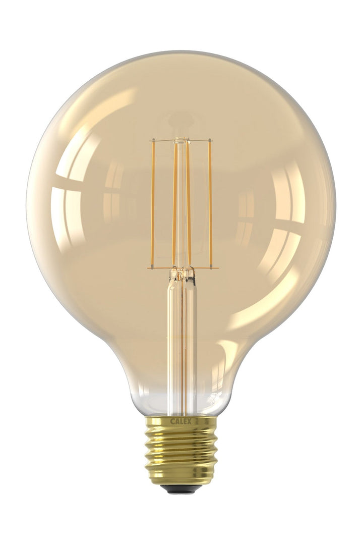 Calex LED Warm Filament Globe Lamp G125, Gold, E27, Dimmable