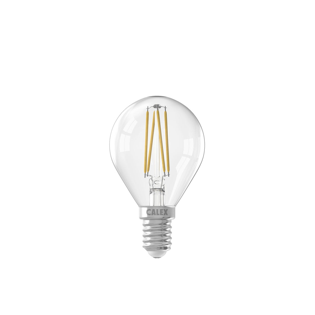 Calex LED Functional Filament Ball Lamp P45, Clear, E14, Dimmable