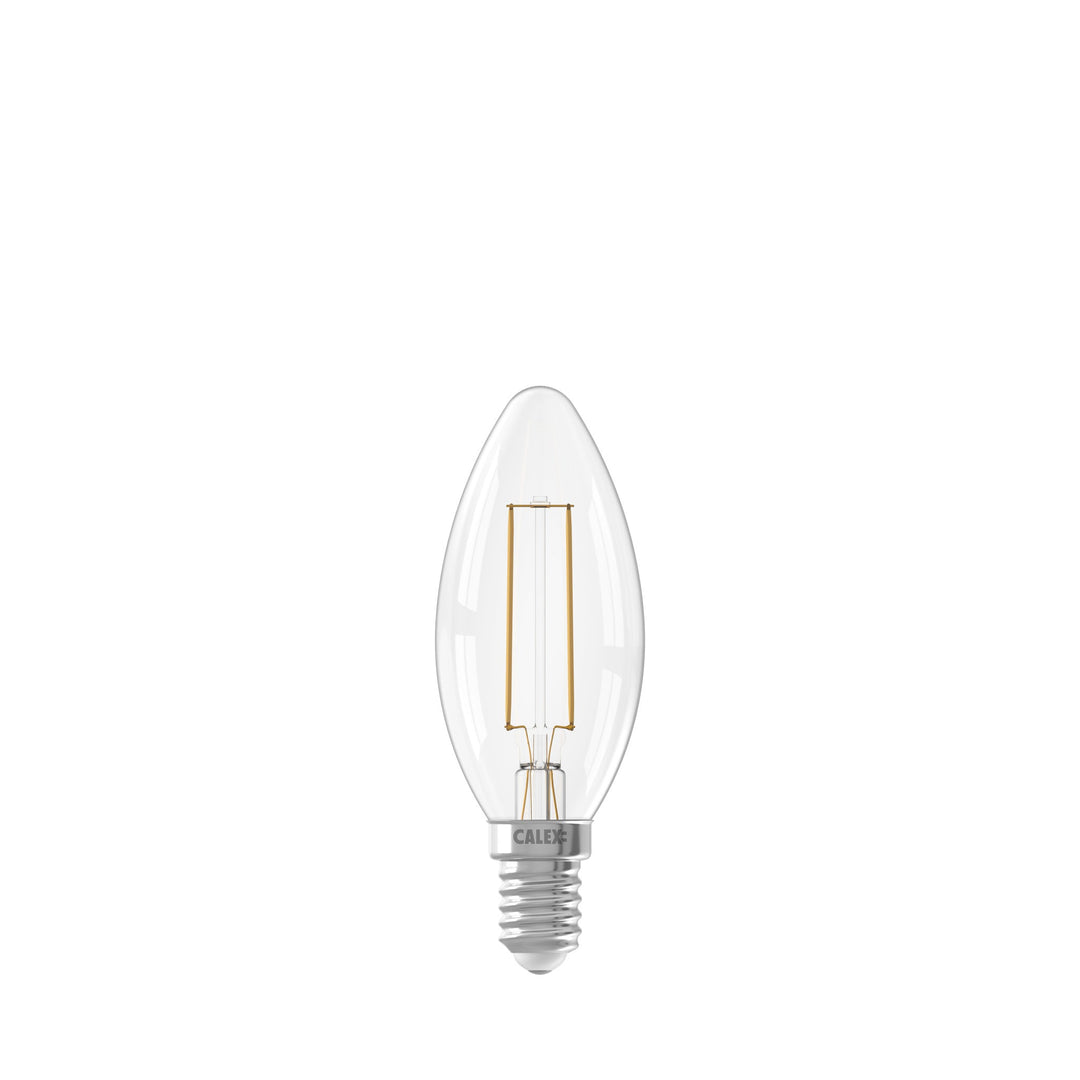 Calex LED Functional Filament Candle Lamp B35, Clear, E14, Dimmable