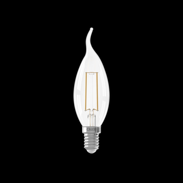 Calex LED Functional Filament Candle-Tip Lamp BXS35, Clear, E14, Dimmable
