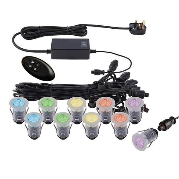 Colour Changing Outdoor Decking Lights - IkonPro 25mm Kit IP67 0.75W 