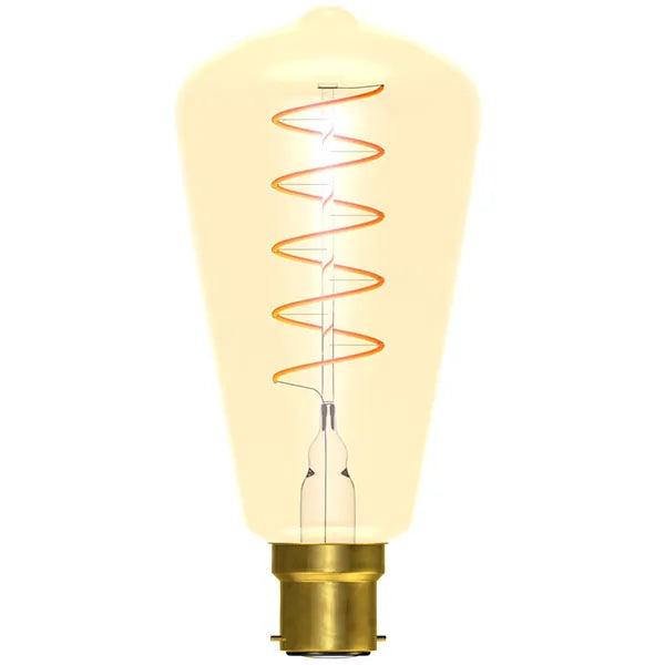 4W LED Amber Vintage Soft Coil Squirrel Cage Lamp | Dimmable