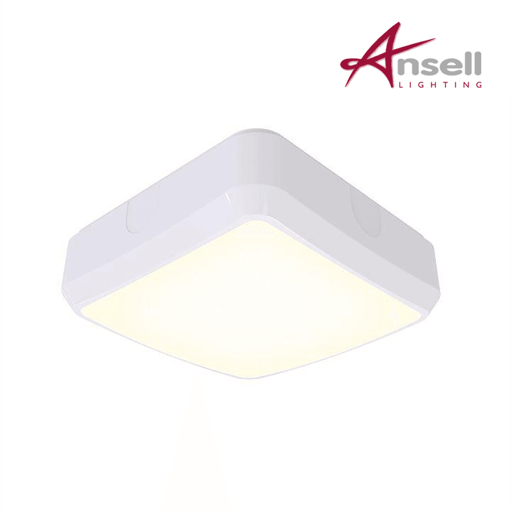 White LED Bulkhead Light - Emergency 14W Bulkhead