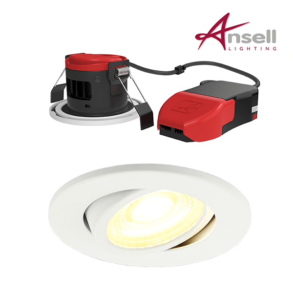 Ansell Prism Pro CCT Tilt LED Downlight Fire-Rated 7W