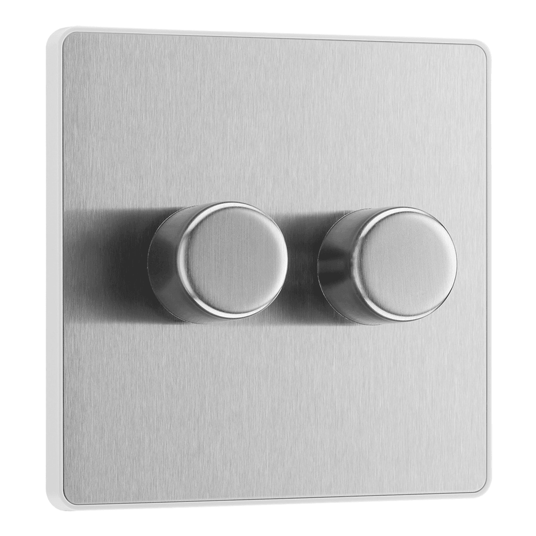Evolve Trailing Edge LED 200W Double Dimmer Switch, 2-Way Push On/Off - Prisma Lighting