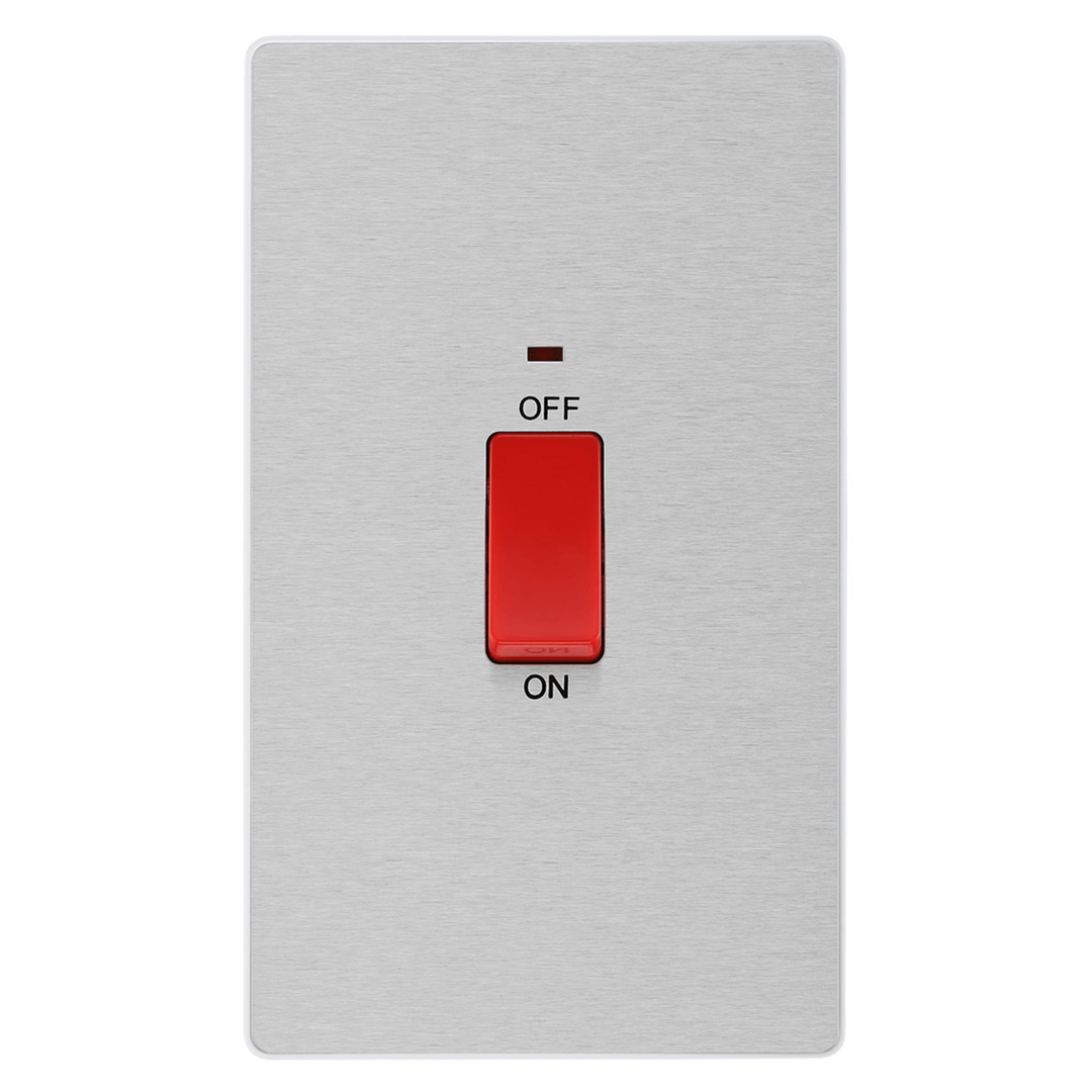 Evolve 45a Vertical Double Pole Switch, LED Indicator
