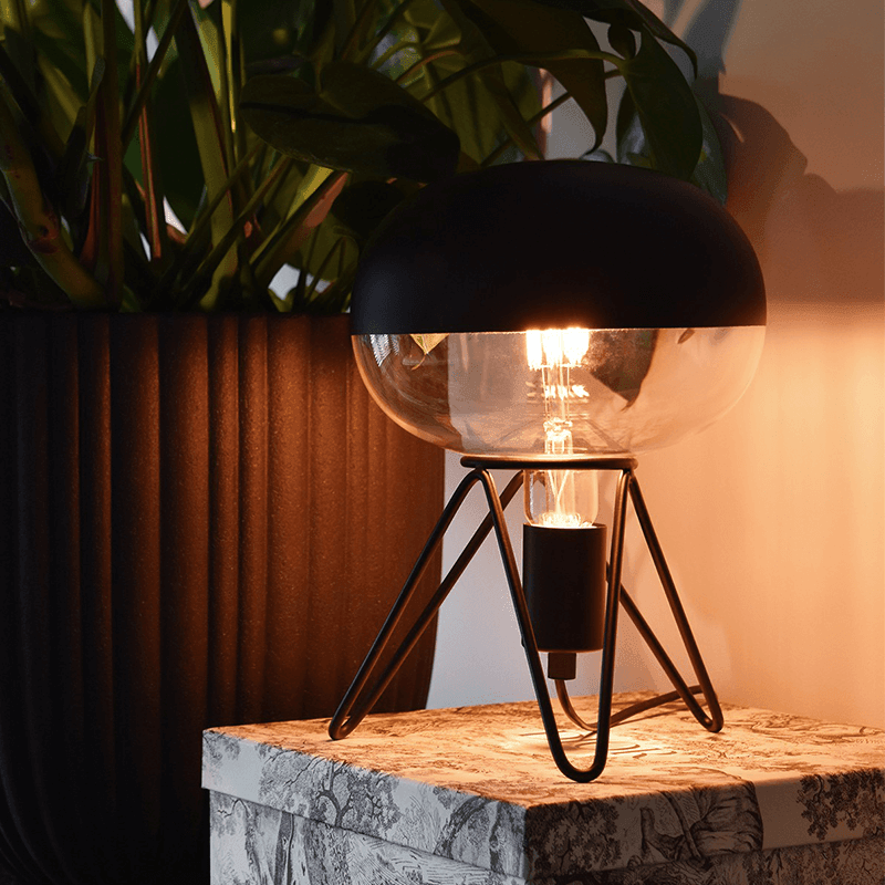 Calex Tripod Black Table Lamp
