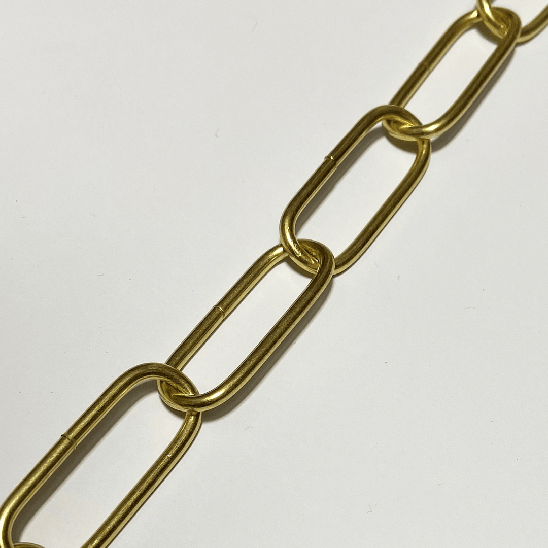  38mm Open Link Steel Brass Plated Chain Perfect for Pendant Lighting