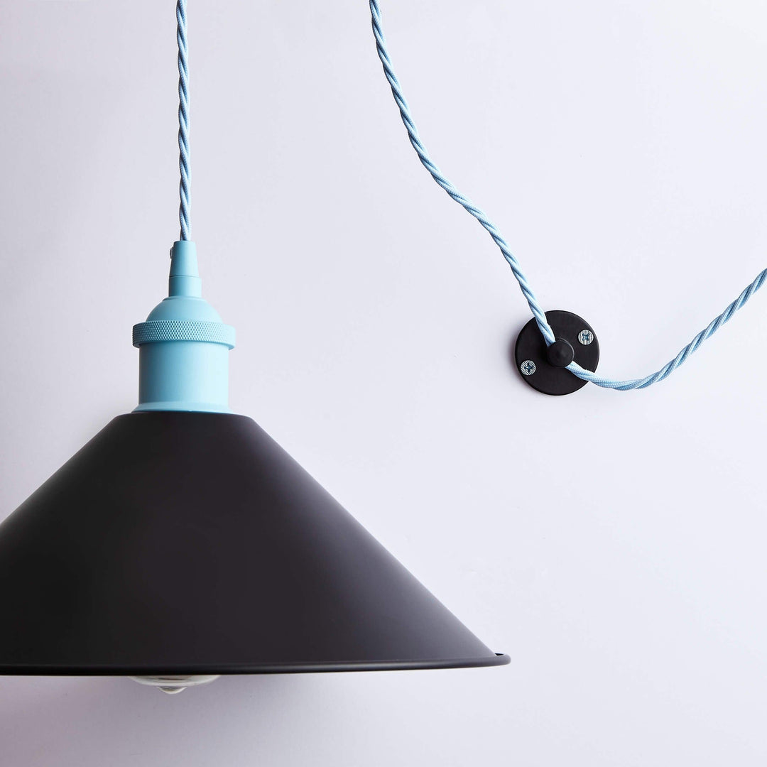 Black Ceiling Hook With Shade - Prisma Lighting