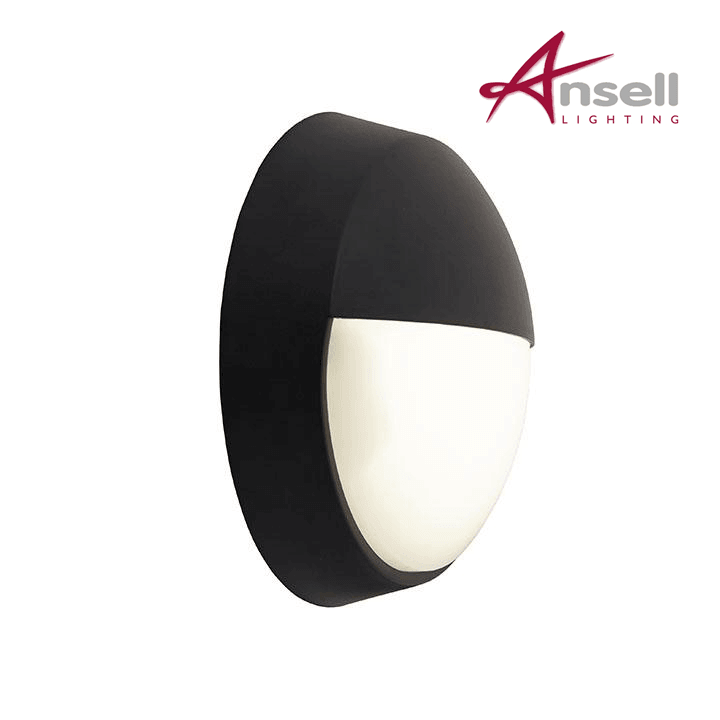 Ansell Helder LED CCT Circular Bulkhead 12W Black Eyelid