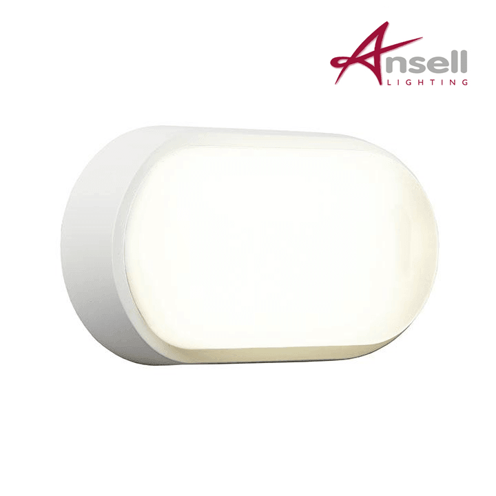 Outdoor Bulkhead Light - Ansell LED CCT Oval  12W White AHELED/OW