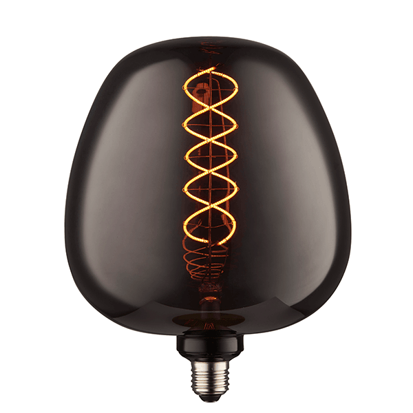 Black Light Bulbs - Helix E27 Smoked Tinted Glass Filament