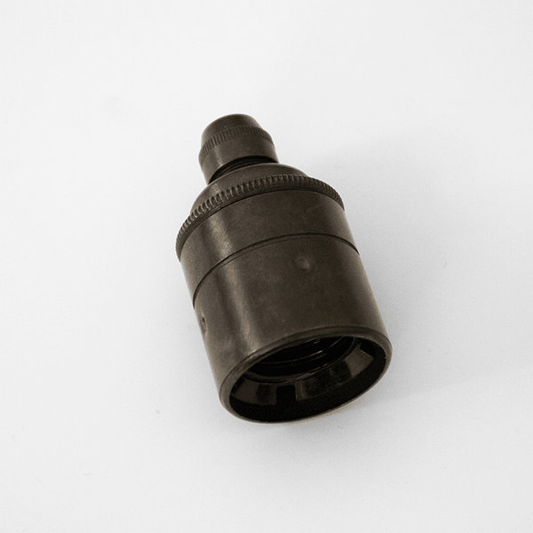 Lilley E27 Smooth Edge Brass Lamp Holder with Cord Grip Bronze 7600EZ