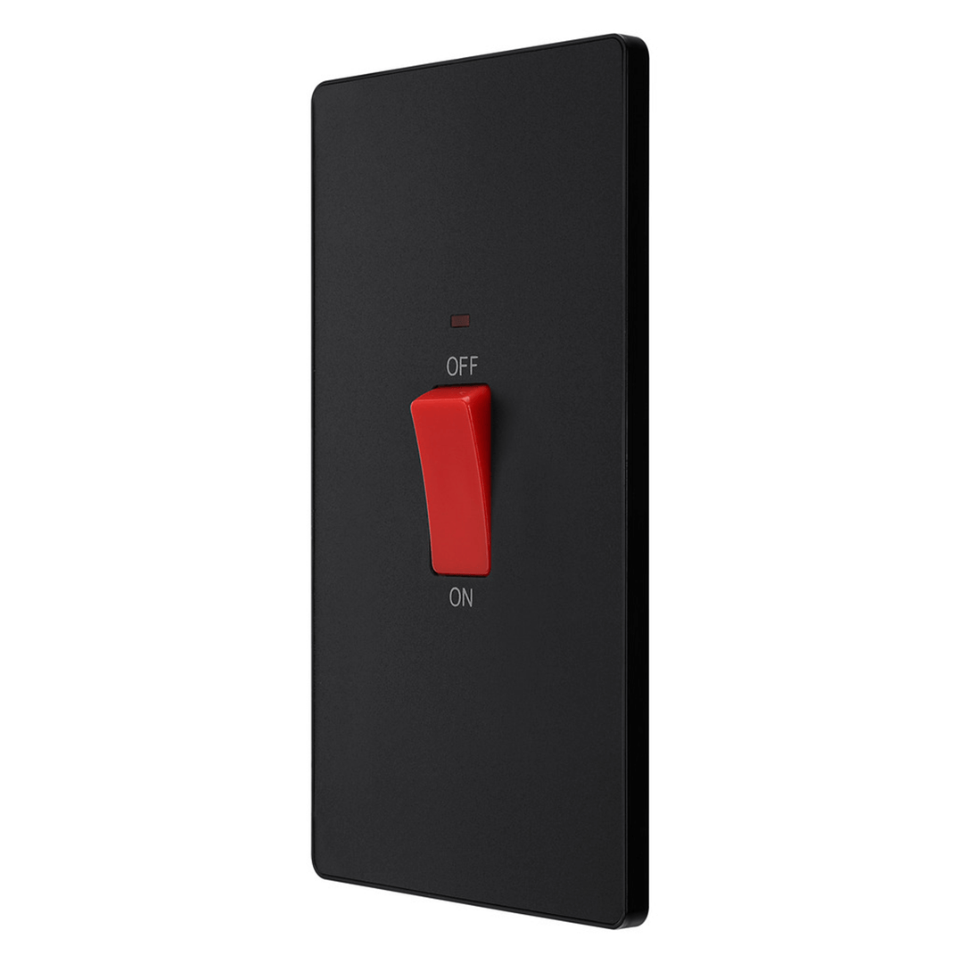 Evolve 45a Vertical Double Pole Switch, LED Indicator