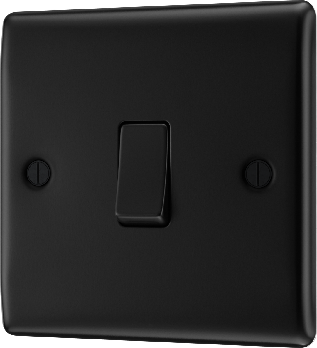 Buy Nexus Metal Matt Black Single Switch 20A 16AX 2-Way | Prisma Lighting