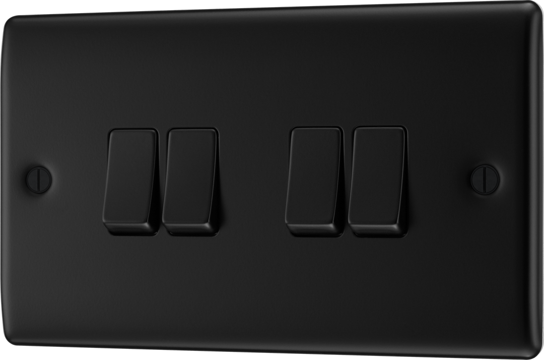 Quadruple Switch, 20A 16AX 2 Way - Nexus Metal