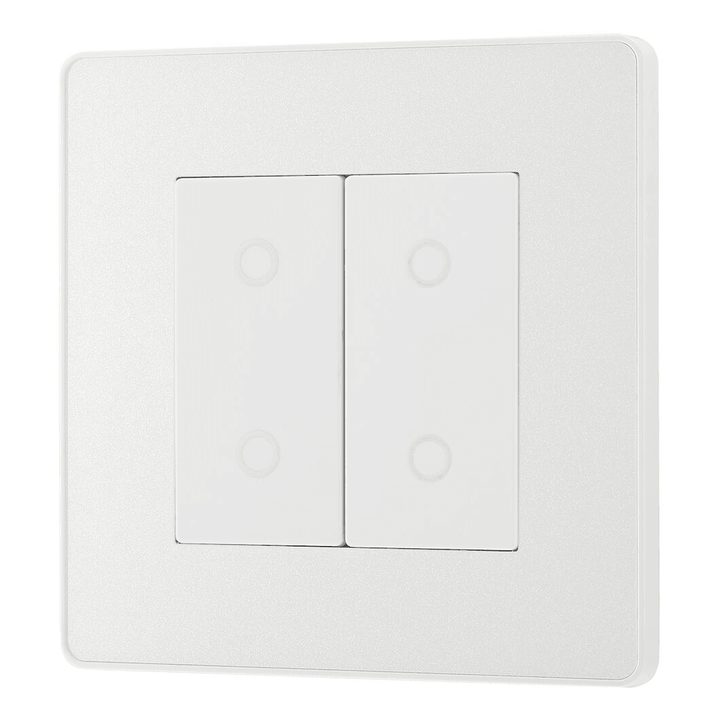 BG Evolve Pearlescent White 2G Touch Dimmer Switch 2 Way PCDCLTDM2W-01