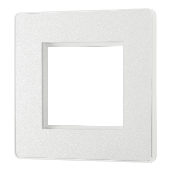 BG Evolve Pearlescent White Twin Euro Plate (50 X 50) PCDCLEMS2W-01