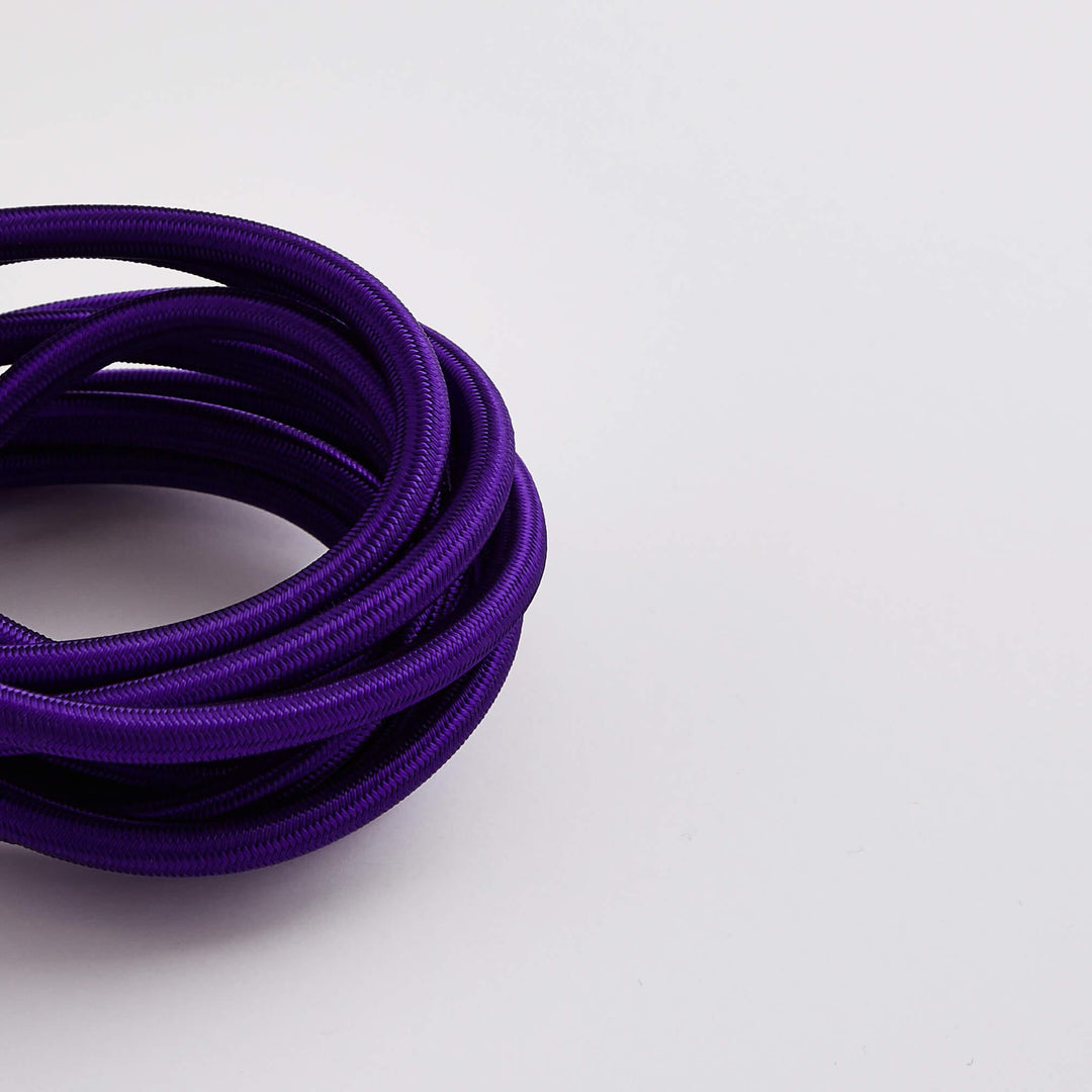 Prisma Neon Violet Purple Pendant Light Cable 3 Core