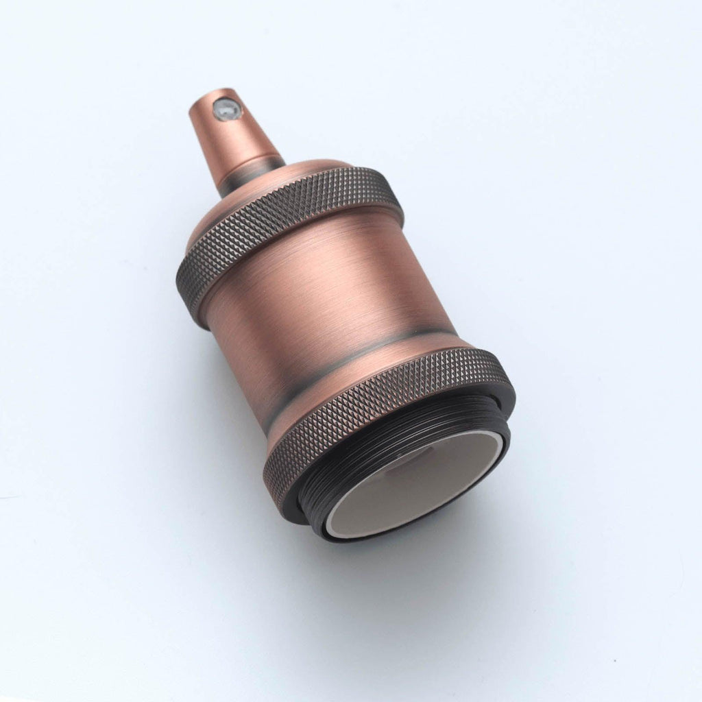 Calex Satin Copper Lamp Holder E27 - Prisma Lighting