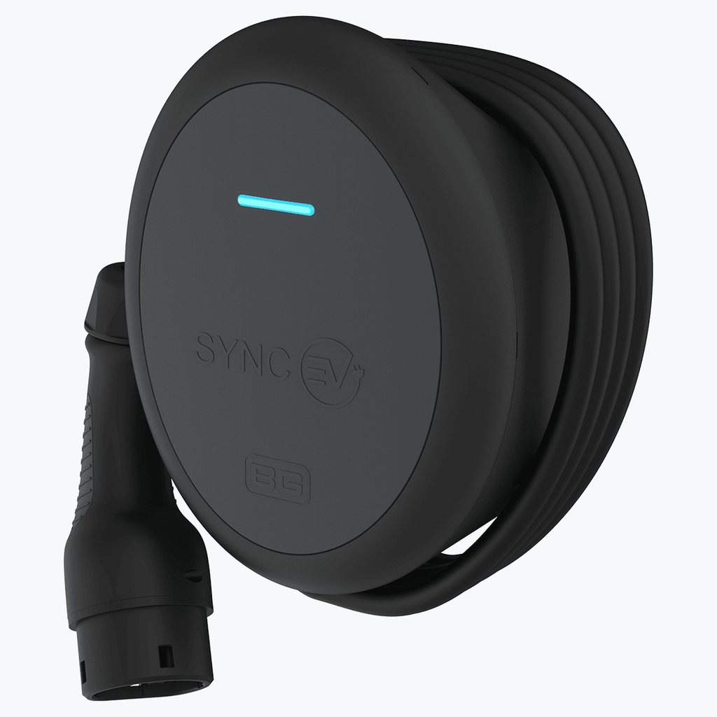 BG BG SyncEV 7.4kW Tethered Wall Charger with 7.5 metres Type 2 Wifi Default Title EVT77G-02