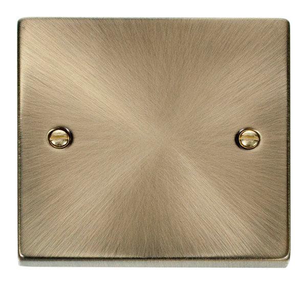 Click Deco 1 Gang Blanking Plate Antique Brass VPAB060