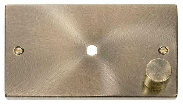 Click Deco 2G Double Plate 1G Single Dimmer (Plate Only) Antique Brass