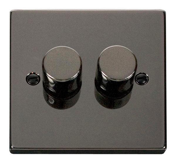 Click Deco 2G Double Dimmer (Plate Only) Black Nickel VPBN152PL