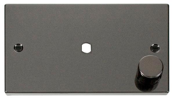 Click Deco 2G Double Plate 1G Single Dimmer (Plate Only) Black Nickel 