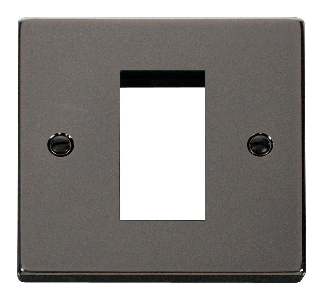 Click Deco Frontplate 1G Single Module Euro Plate Black Nickel VPBN31