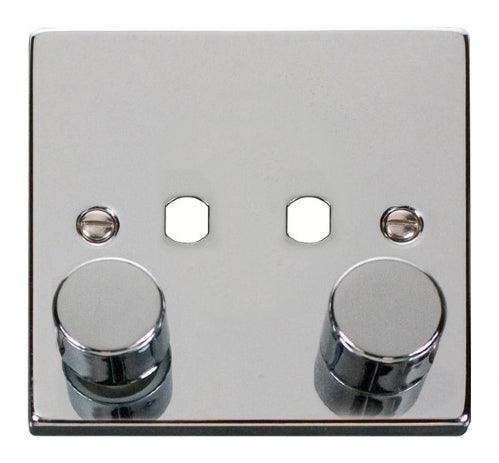 Click Deco 2G Double Dimmer (Plate Only) Chrome VPCH152PL