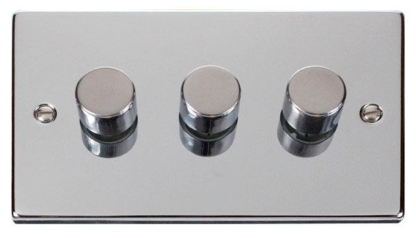 Click Deco 3G Triple Dimmer (Plate Only) Chrome VPCH153PL