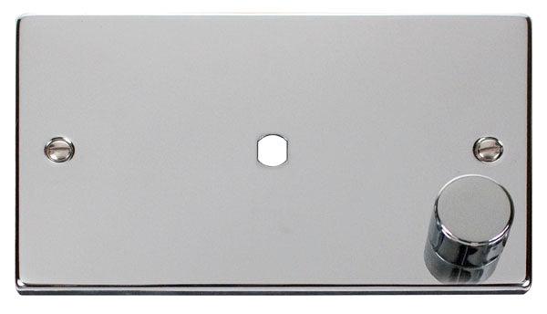 Click Deco 2G Double Plate 1G Single Dimmer (Plate Only) Chrome VPCH1