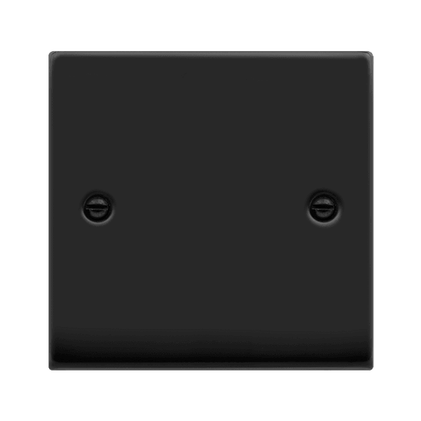 Click Deco 1 Gang Blanking Plate Matt Black VPMB060