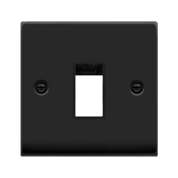 Click Deco 1G Single Module Minigrid Matt Black Black VPMB401BK