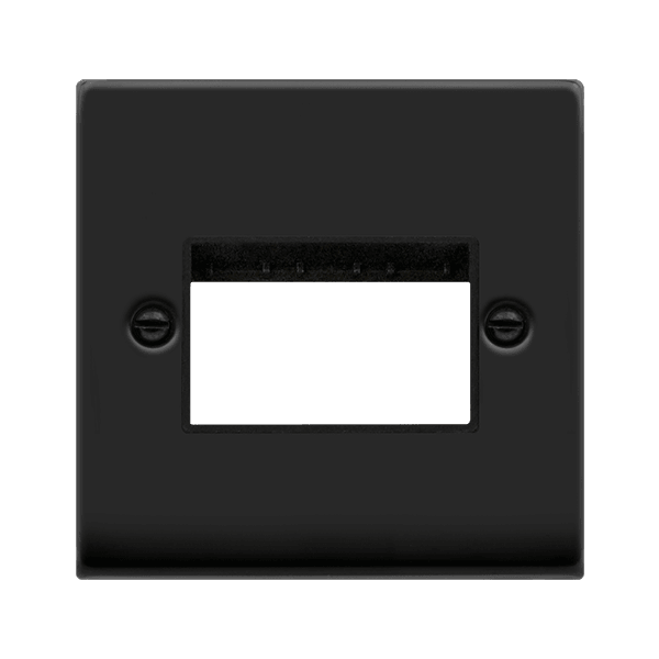 Click Deco 1G Triple Module Minigrid Matt Black Black VPMB403BK