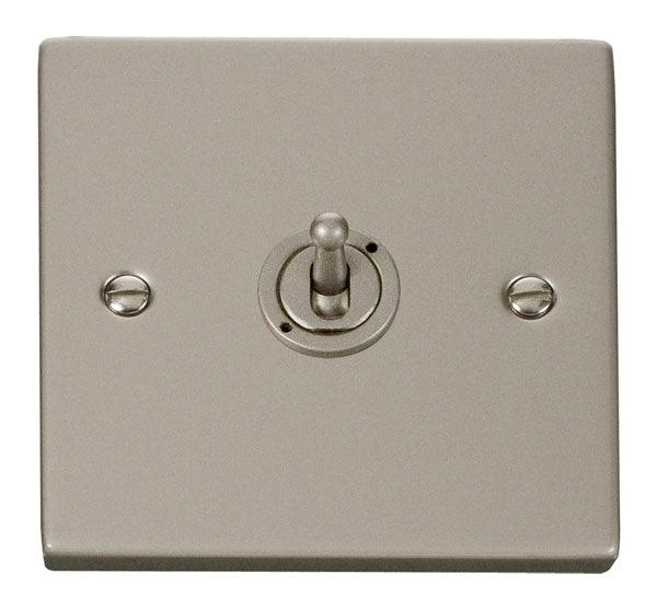 Click Deco 10A 2 Way Single Toggle Light Switch Pearl Nickel VPPN421