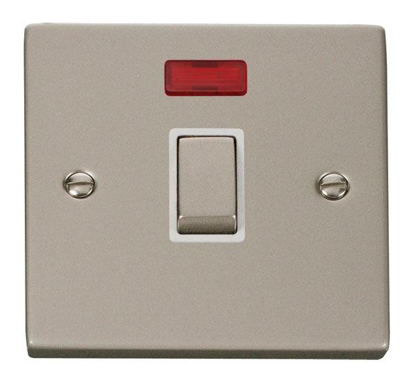 Click Deco 20A Switch Neon Pearl Nickel White VPPN723WH