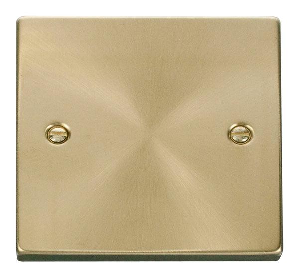 Click Deco 1 Gang Blanking Plate Satin Brass VPSB060