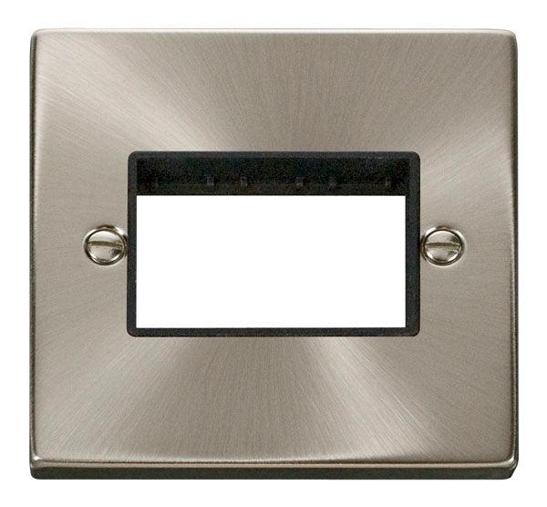 Click Deco 1G Triple Module Minigrid Satin Chrome Black VPSC403BKSATIN