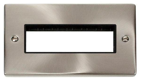 Click Deco Six Module Minigrid Satin Chrome Black VPSC426BKSATINCHROME