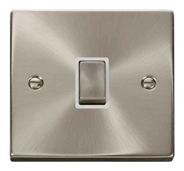 Click Deco 20A Switch Satin Chrome White VPSC722WH