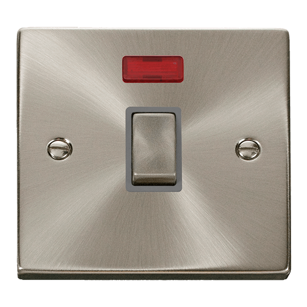 Click Deco 20A Switch Neon Satin Chrome Grey VPSC723GY