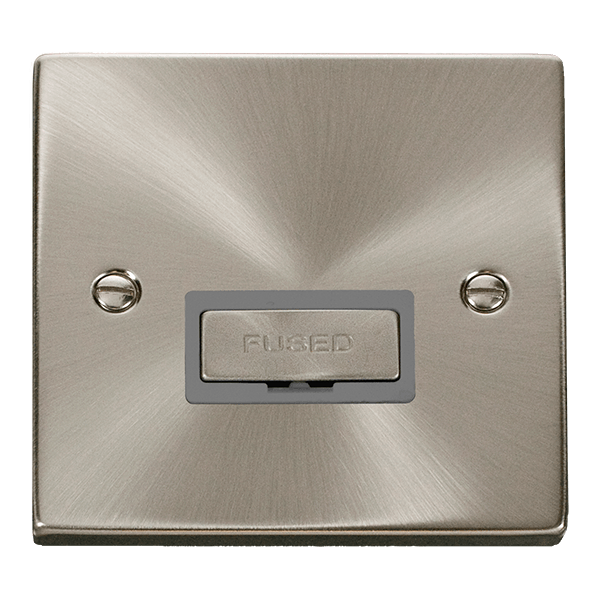 Click Deco 13A Fuse Spur Satin Chrome Grey VPSC750GY