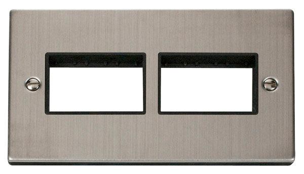 Click Deco 2G 2x3 Module Minigrid Stainless Steel Black VPSS406BK