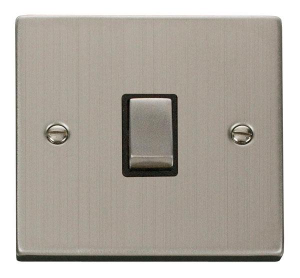 Click Deco 20A Switch Stainless Steel Black VPSS722BK