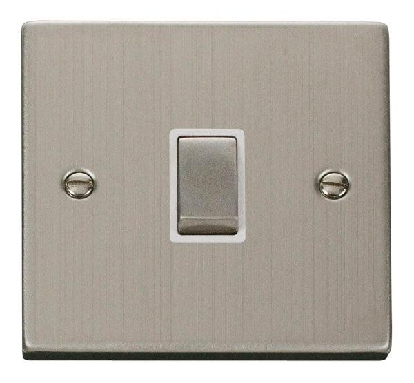 Click Deco 20A Switch Stainless Steel White VPSS722WH