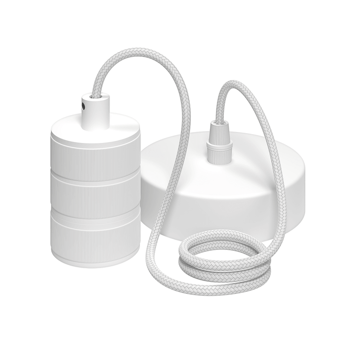 Calex Pendant E27 White Cord Set - Prisma Lighting